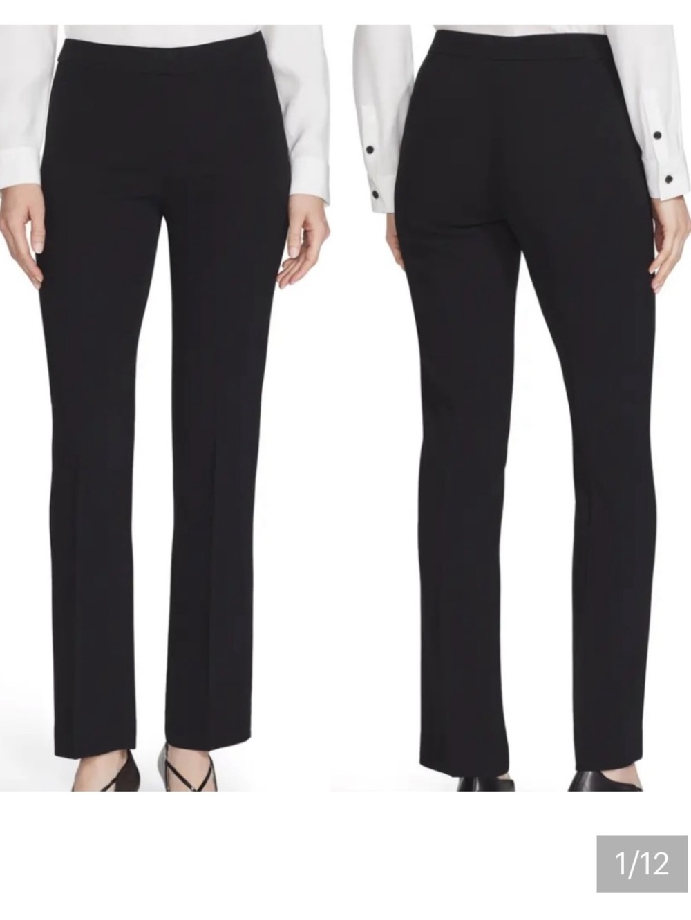 Lafayette 148 Barrow Wool Straight Leg Pants Work Office Trousers Size 6